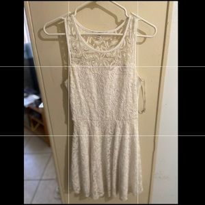 White Embroidered Laced Dress